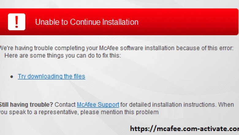 How to Resolve McAfee Download Error?