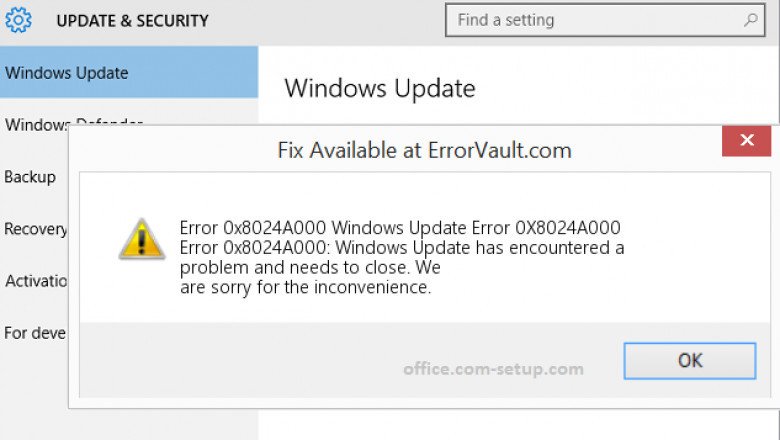 How You Can Fix Window Update Error 0x8024a000? Office.com/setup
