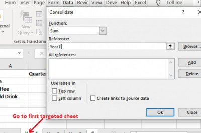 Consolidate data in Excel - javatpoint