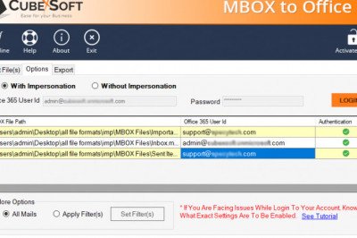Online Saving MBOX Email Data to Office 365 Account Directly