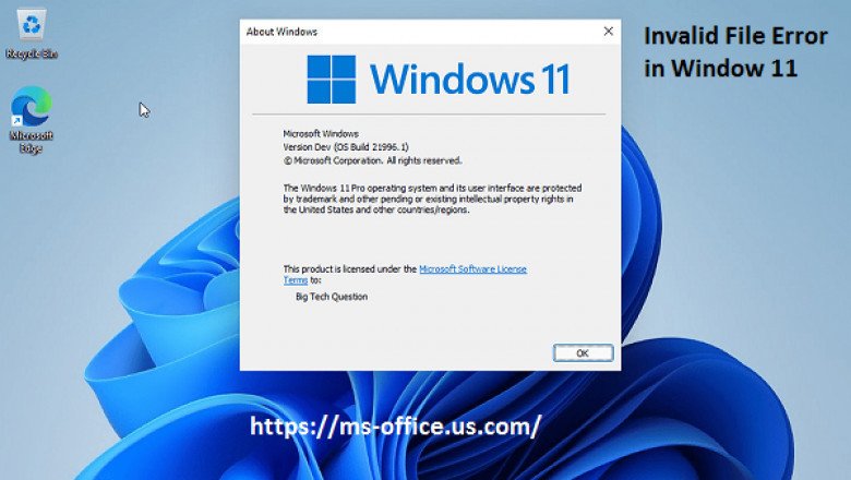 How you can Resolve Exception on Invalid File Error in Window 11?