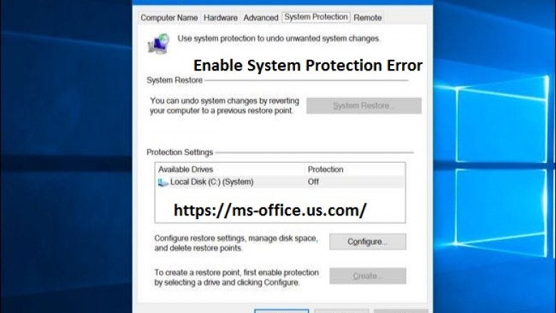 How To Fix Enable System Protection Error?