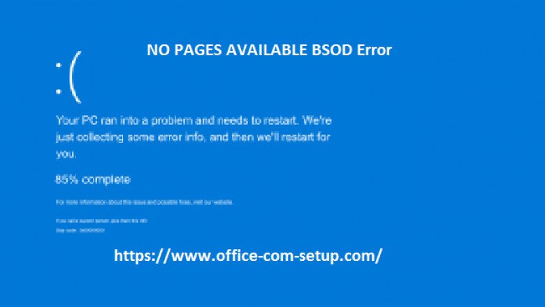 How To Resolve If NO PAGES AVAILABLE BSOD Error?