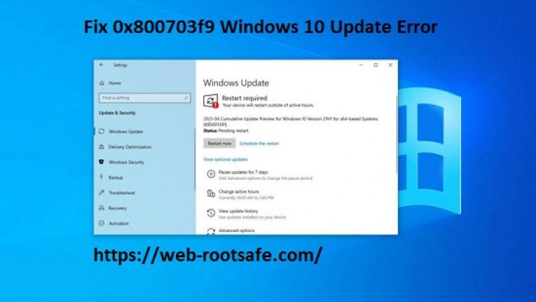 How Do I Fix 0x800703f9 Windows 10 Update Error with Webroot Antivirus?