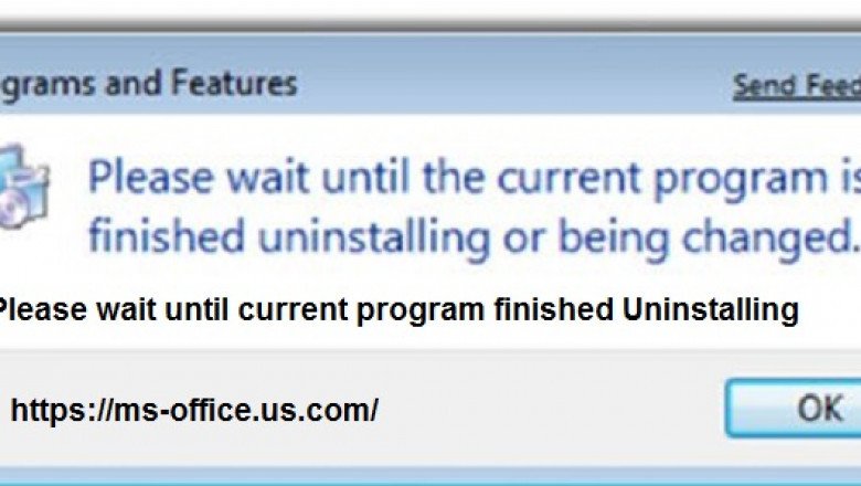 How To Fix If Please wait until current program finished Uninstalling?