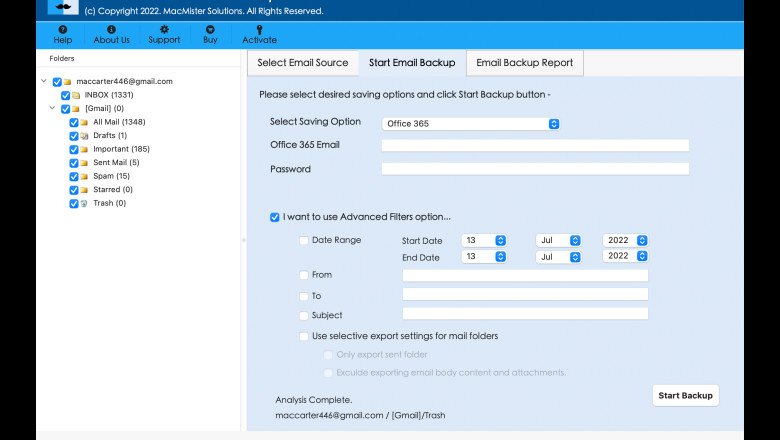 How to Save Gmail Email in Bulk to Office 365 on Mac?
