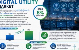 Digital Utility market was valued at USD 15.2 billion in 2025 and is projected to reach USD 31.8 billion by 2034