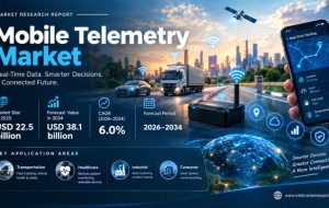 mobile telemetry market was valued at USD 22.5 billion in 2025 and is projected to reach USD 38.1 billion by 2034